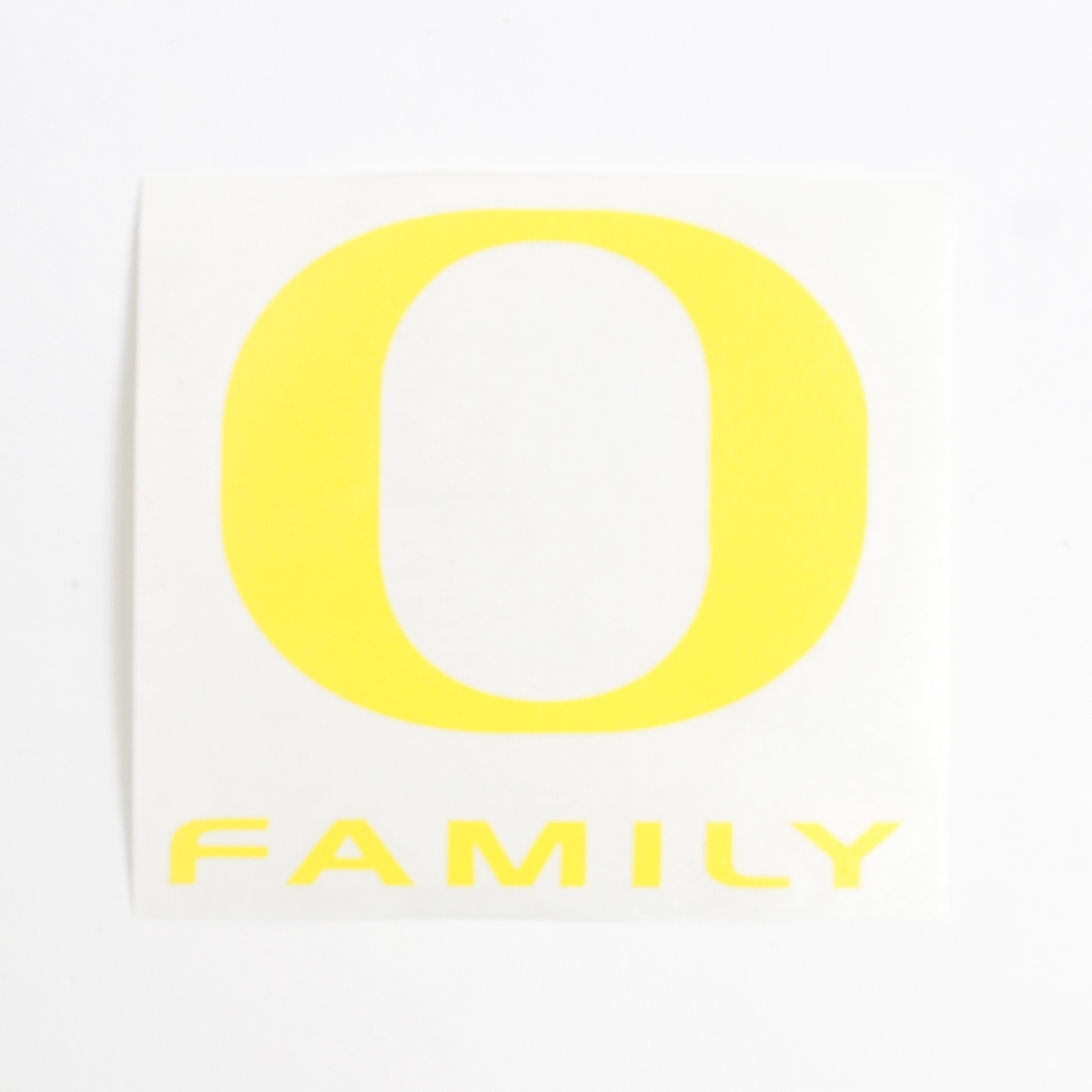 O-logo, Yellow, Decal, 4"x4", Family